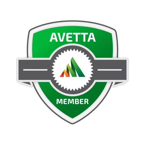 A green shield with the words avetta member on it.