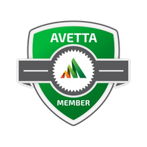 A green shield with the words avetta member on it.