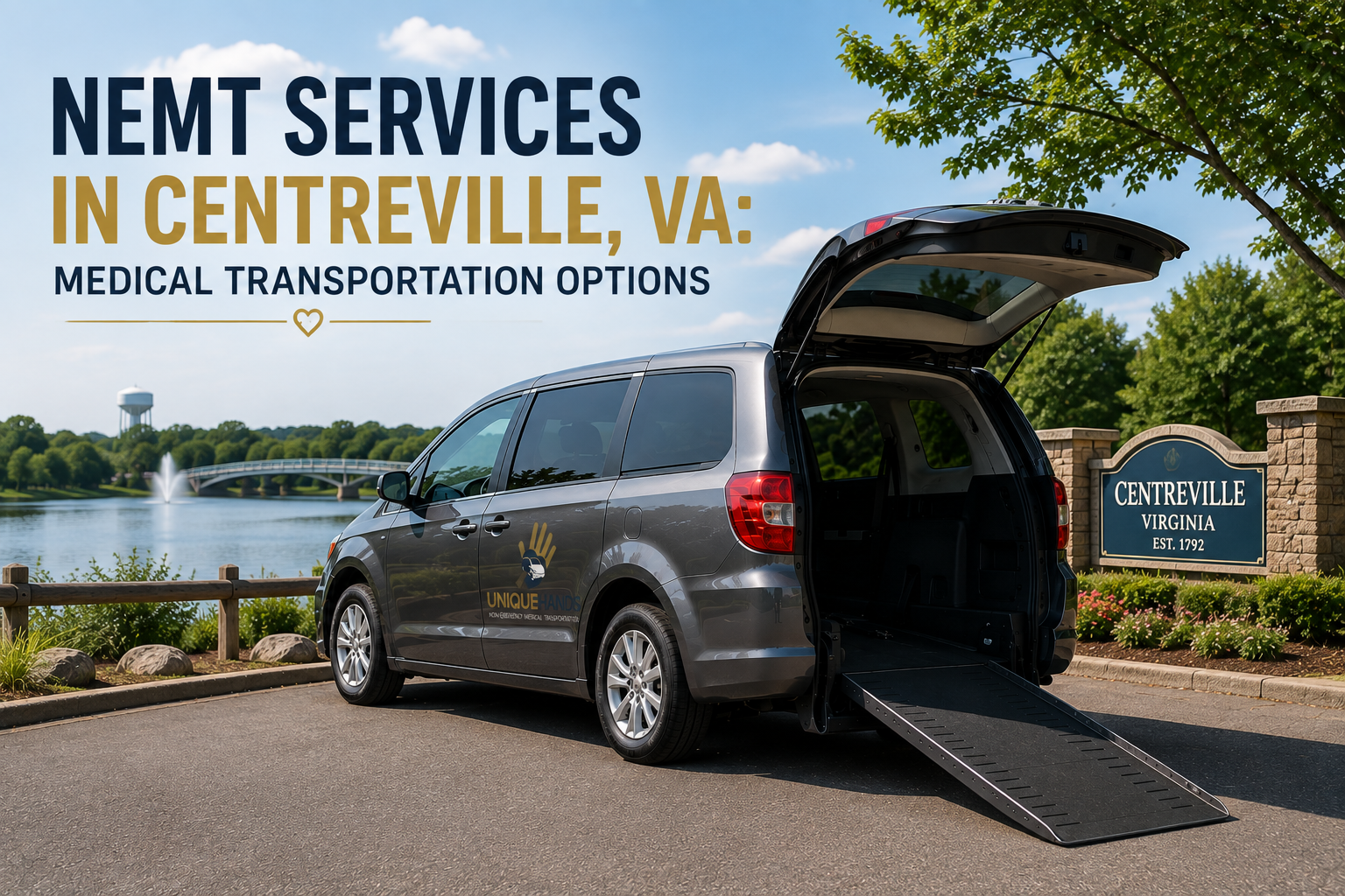 UniqueHands non-emergency medical transportation in Centreville, Virginia for patients with mobility