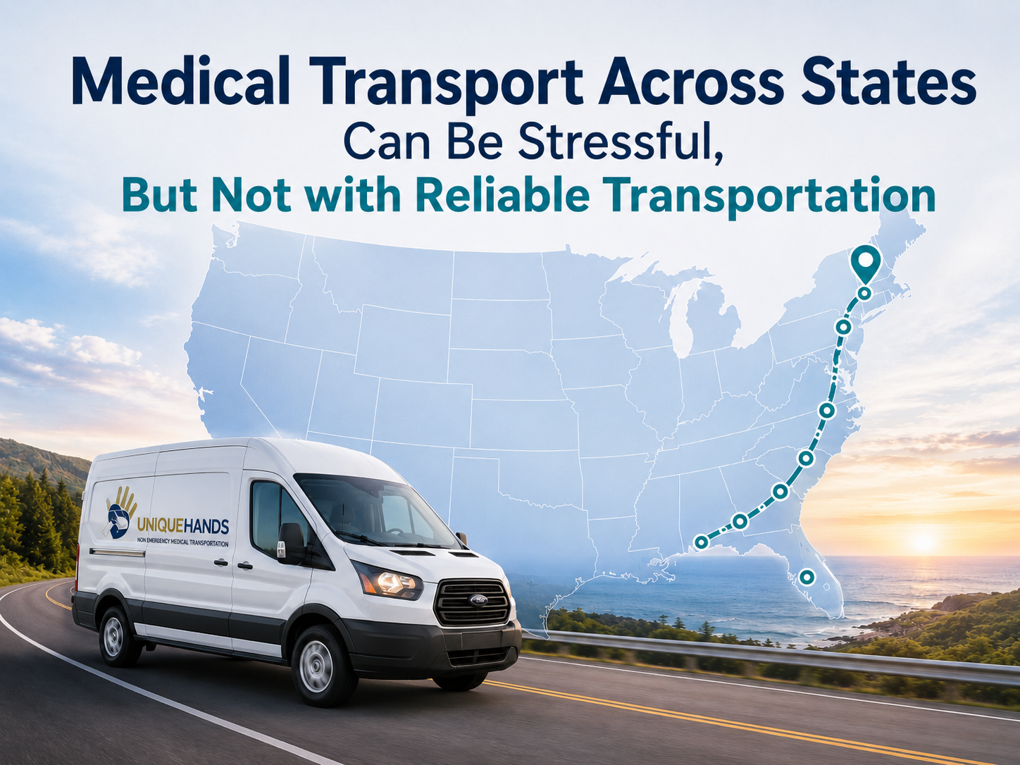 UniqueHands helping a family plan stress-free state-to-state medical transportation