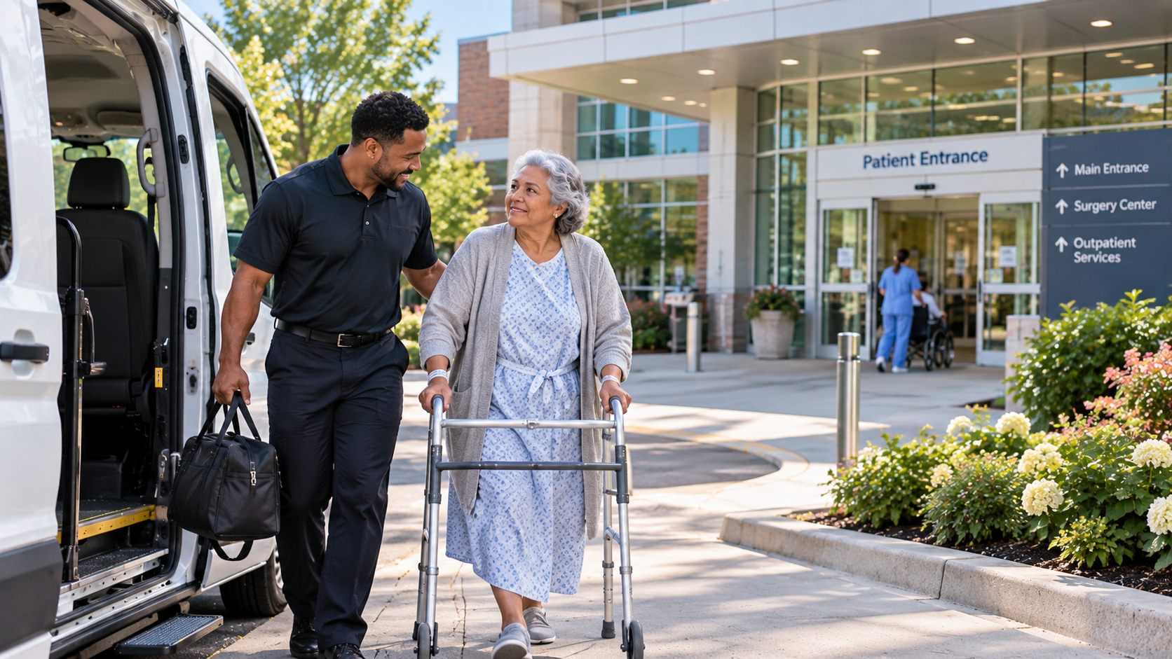 Ambulatory transportation after outpatient procedures for patients in Fairfax County Virginia