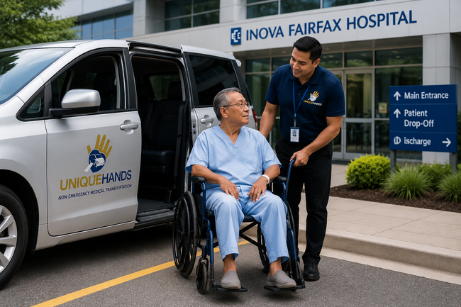 Ambulatory medical transportation for outpatient procedure patients in Northern Virginia