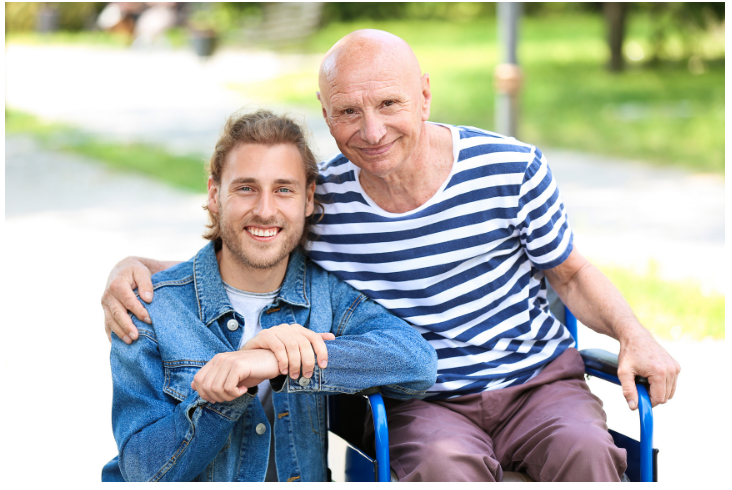 Professional UniqueHands driver assisting a senior passenger with transportation