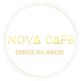 Nova Cafe logo in pale gold with circular dotted border and “Chinese, Thai, Hibachi” text