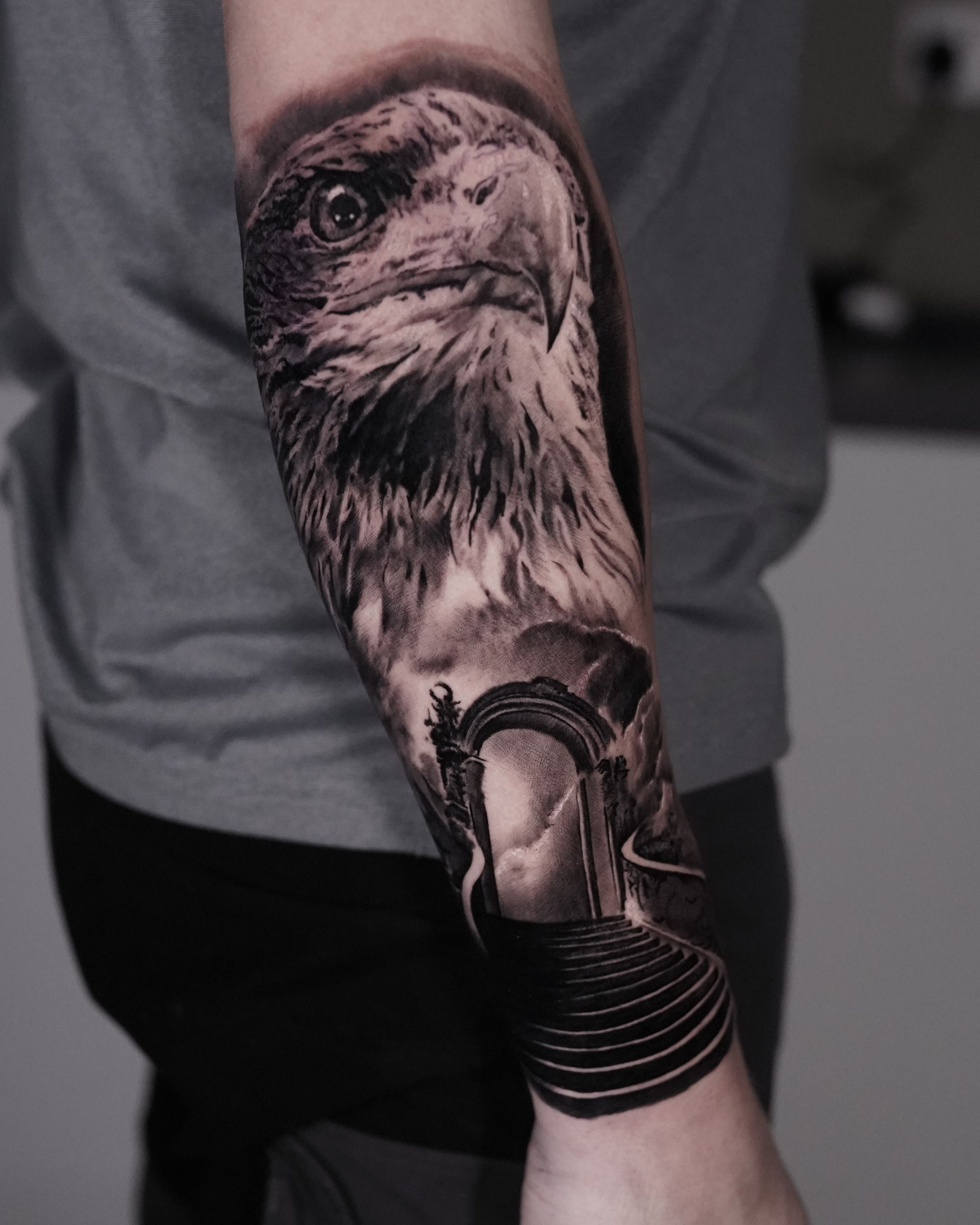 top black and grey realism tattooists camden town
