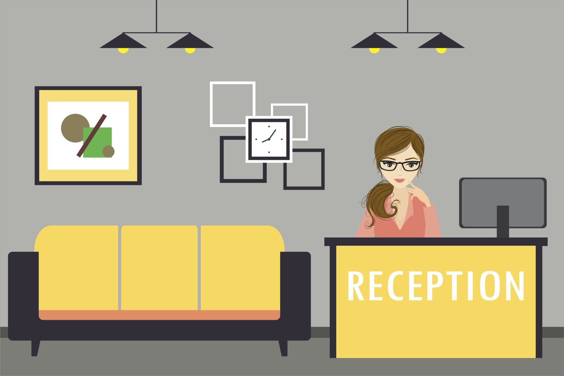Woman Is Sitting At Reception Desk — Banner Elk, NC — High Country Animal Clinic PA
