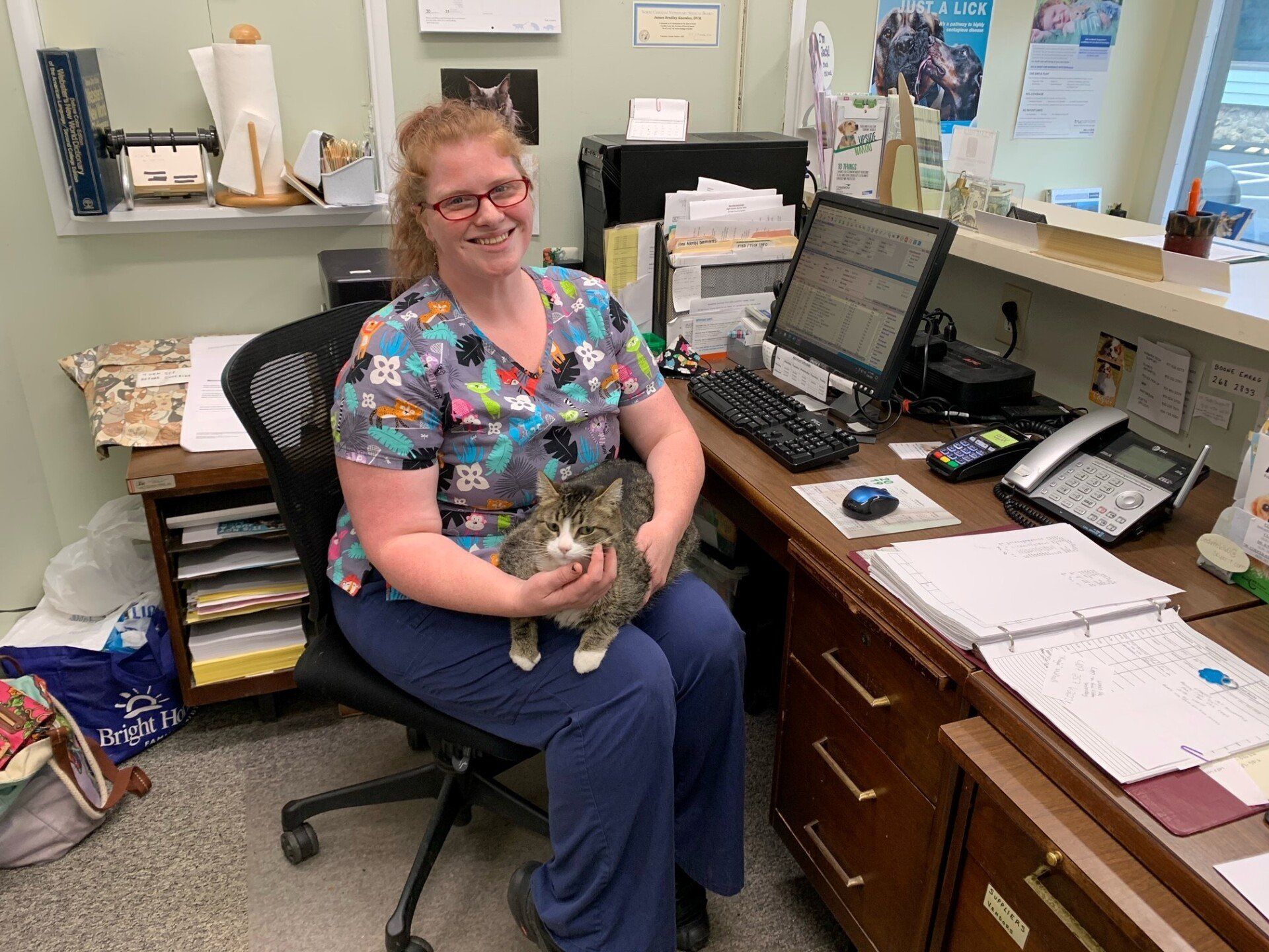 Man Holding Small Dog — Banner Elk, NC — High Country Animal Clinic PA