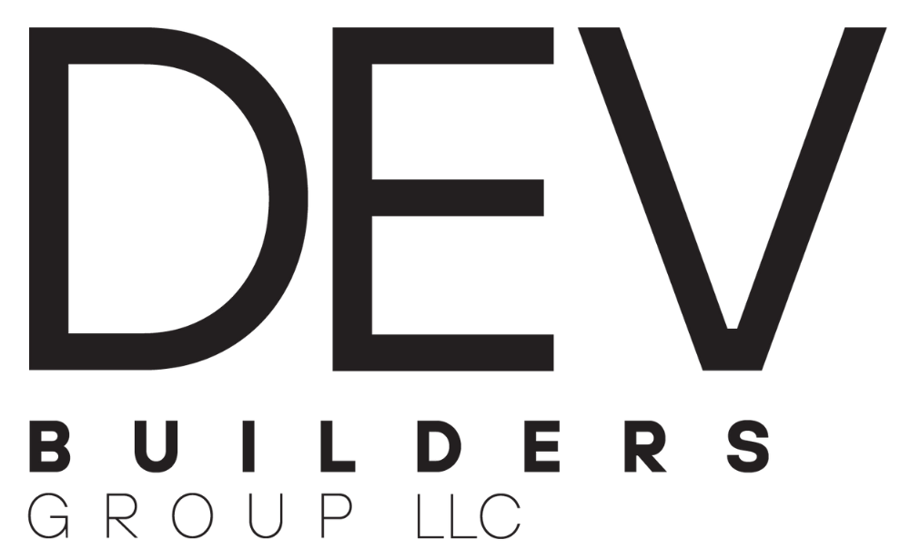 Black and white logo for Dev Builders Group LLC.