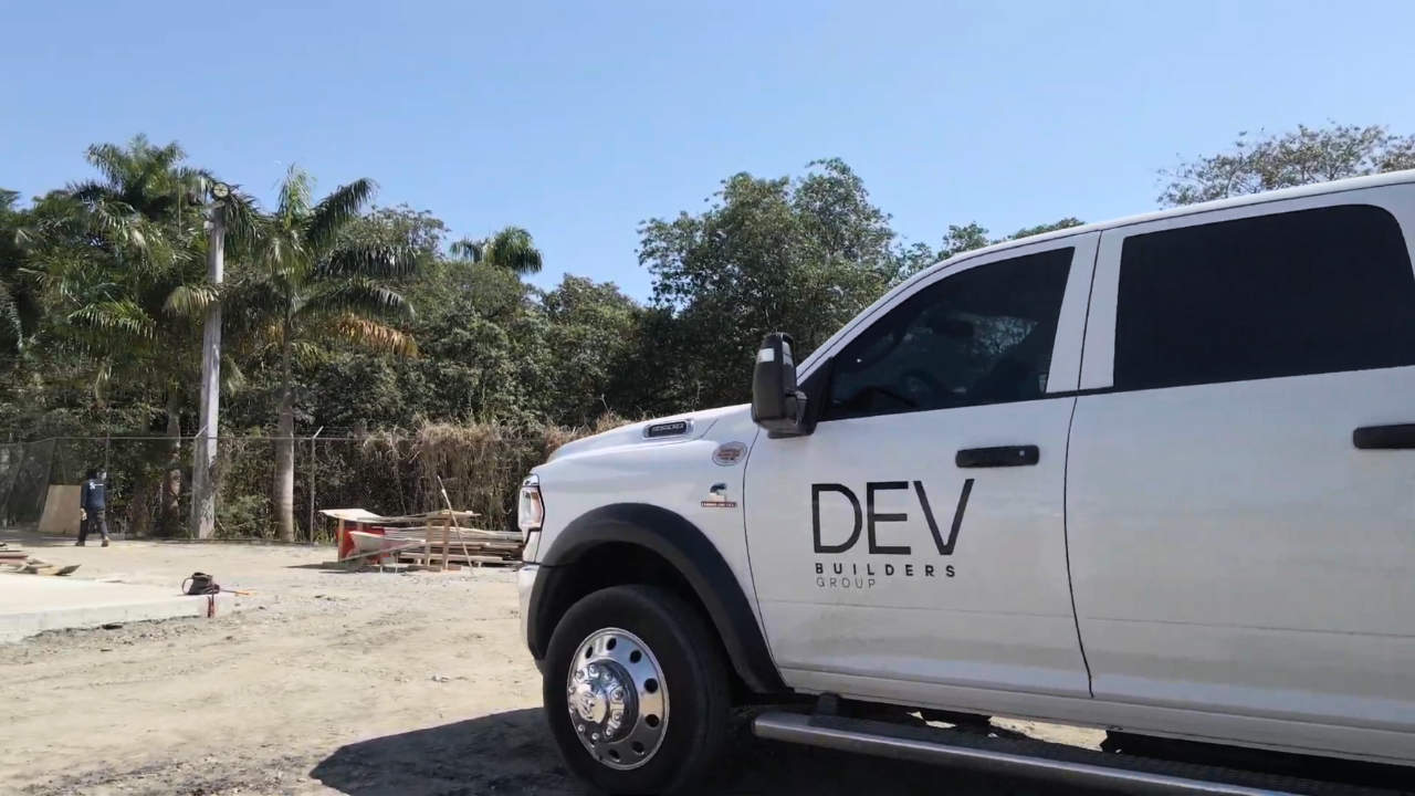 White work truck with 