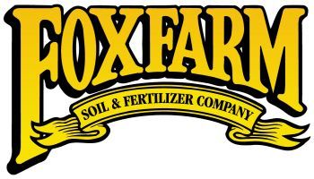 FOX FARM Soil & Fertilizer Company logo in yellow and black with ribbon banner