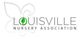 Louisville Nursery Association logo with green leaf icon and gray text