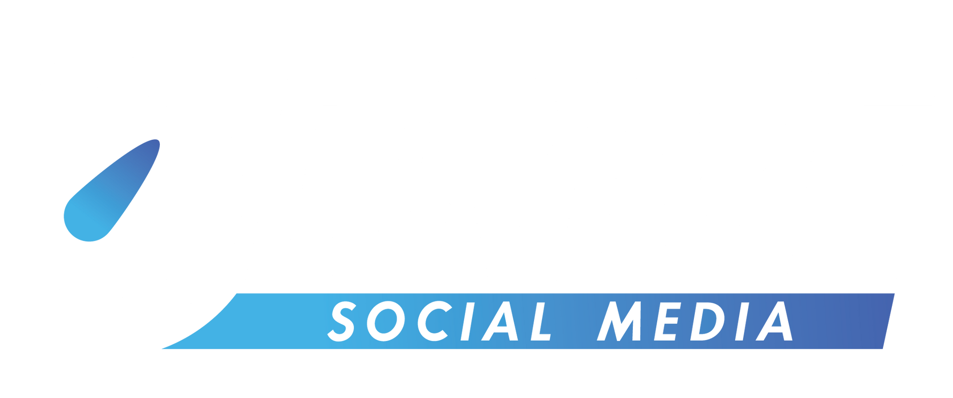 A blue and white logo for social media with a drop of water.