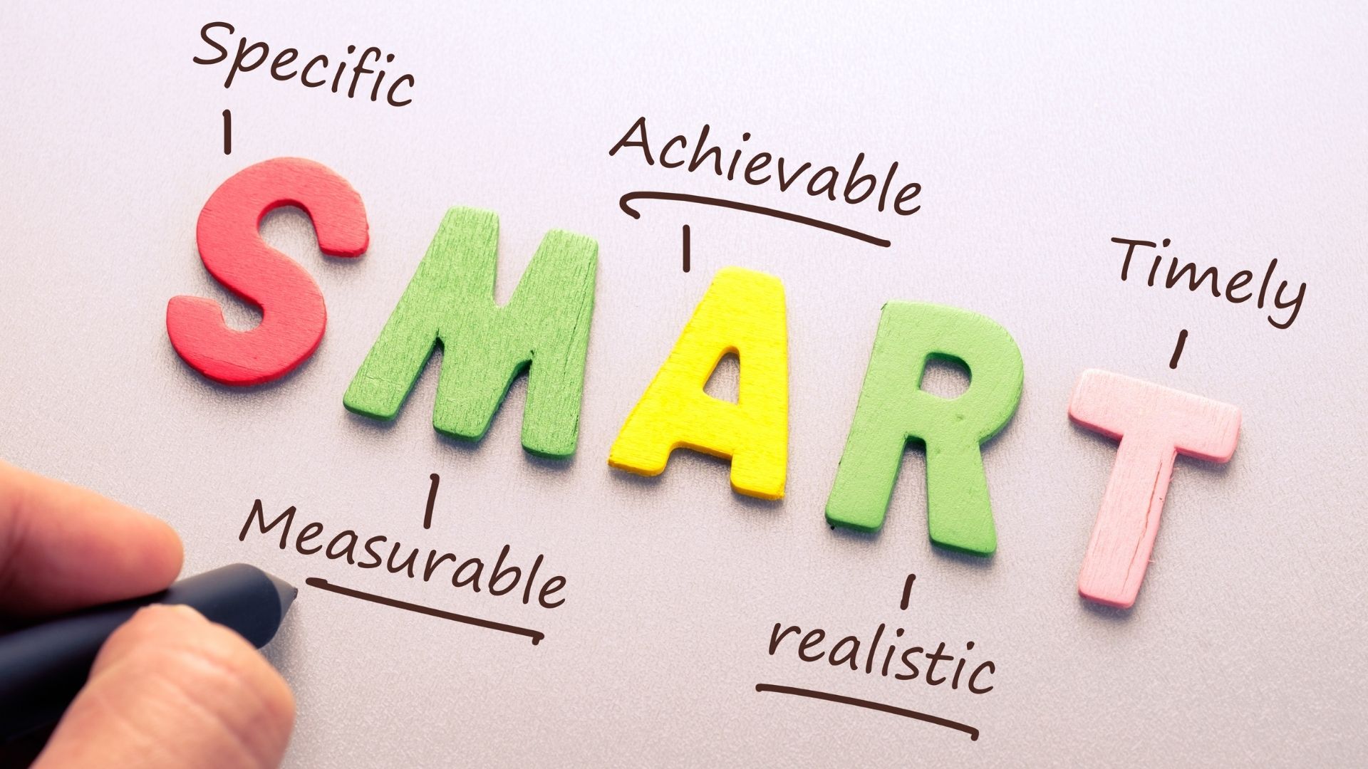a person is writing the word smart on a piece of paper