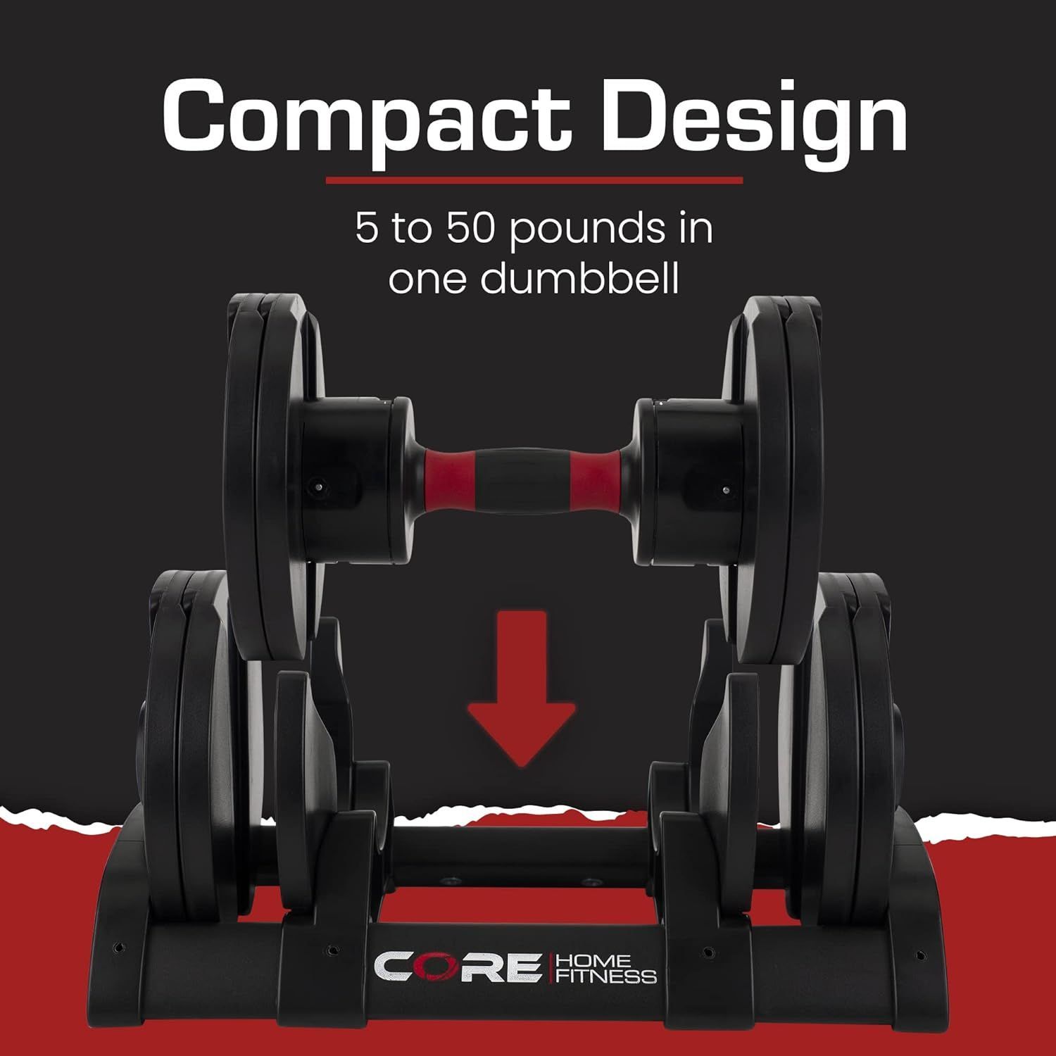 Core Fitness Adjustable Dumbbell Weight Set