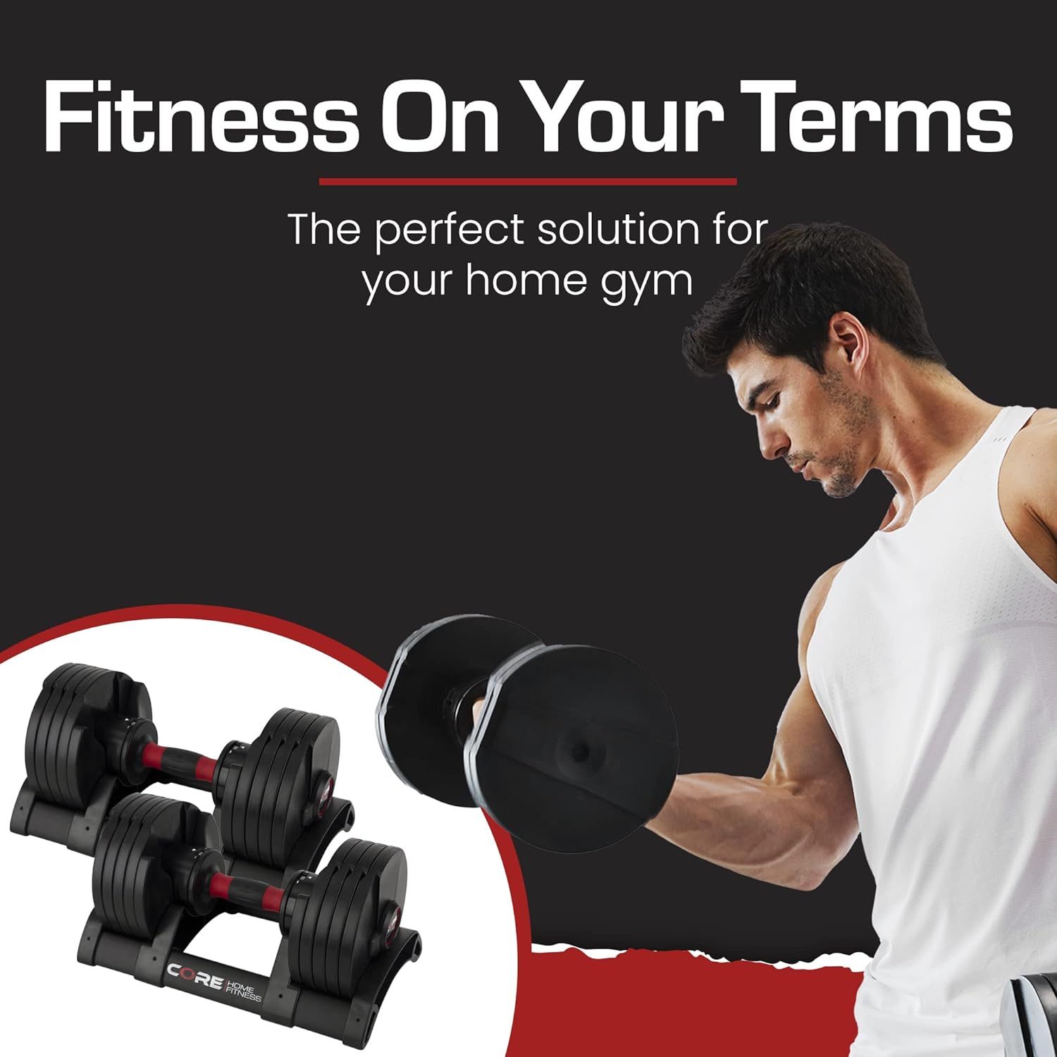 Core Fitness Adjustable Dumbbell Weight Set