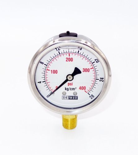 MANOMETRO DE BRONCE SKU 251/63/28 KG/CM² MCA. DE WIT