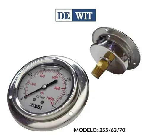 MANOMETRO SKU 255/63/70 NPT KG/CM² MCA. DE WIT