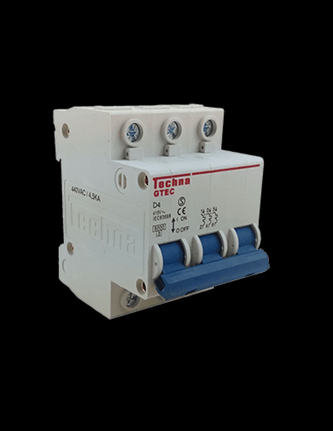 INTERRUPTOR 3POLOS CURVA D SKU 3D4 MCA. TECHNA