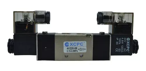 VALVULA SOLENOIDE 5/2, 1/4 24V SKU 4V220-08-DC24V MCA. XCPC