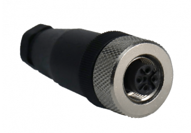 CONECTOR M12 RECTO, 4 PINES, HEMBRA SKU: CSM12-4-F