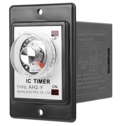 Relé de tiempo AH2-Y 10S 220V - Automático - 3A (AC) SKU: AH2-Y MCA: BERM