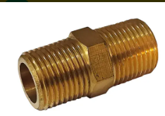 NIPLE 3/8 NPT  LATONADO HEXAGONO PARA APRIETE SKU KV-NH36-99