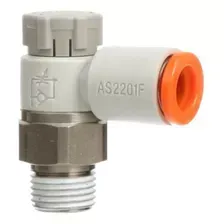 REGULADOR DE CAUDAL 1/8 A 1/4 SKU AS2201F-01-07SA MCA. SMC