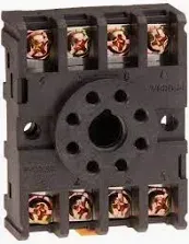 BASE P/ RELEVADOR  8 PINES REDONDOS SKU PF083A  MCA.G&V ELECTRIC