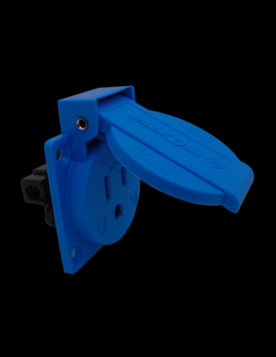 TOMACORRIENTE AMERICANO AZUL  SKU UL12505 MCA. ABL
