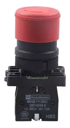 BOTON PARO EMERGENCIA HONGO XB2-ES442 INDUSTRIAL 22MM SKU XB2-ES442