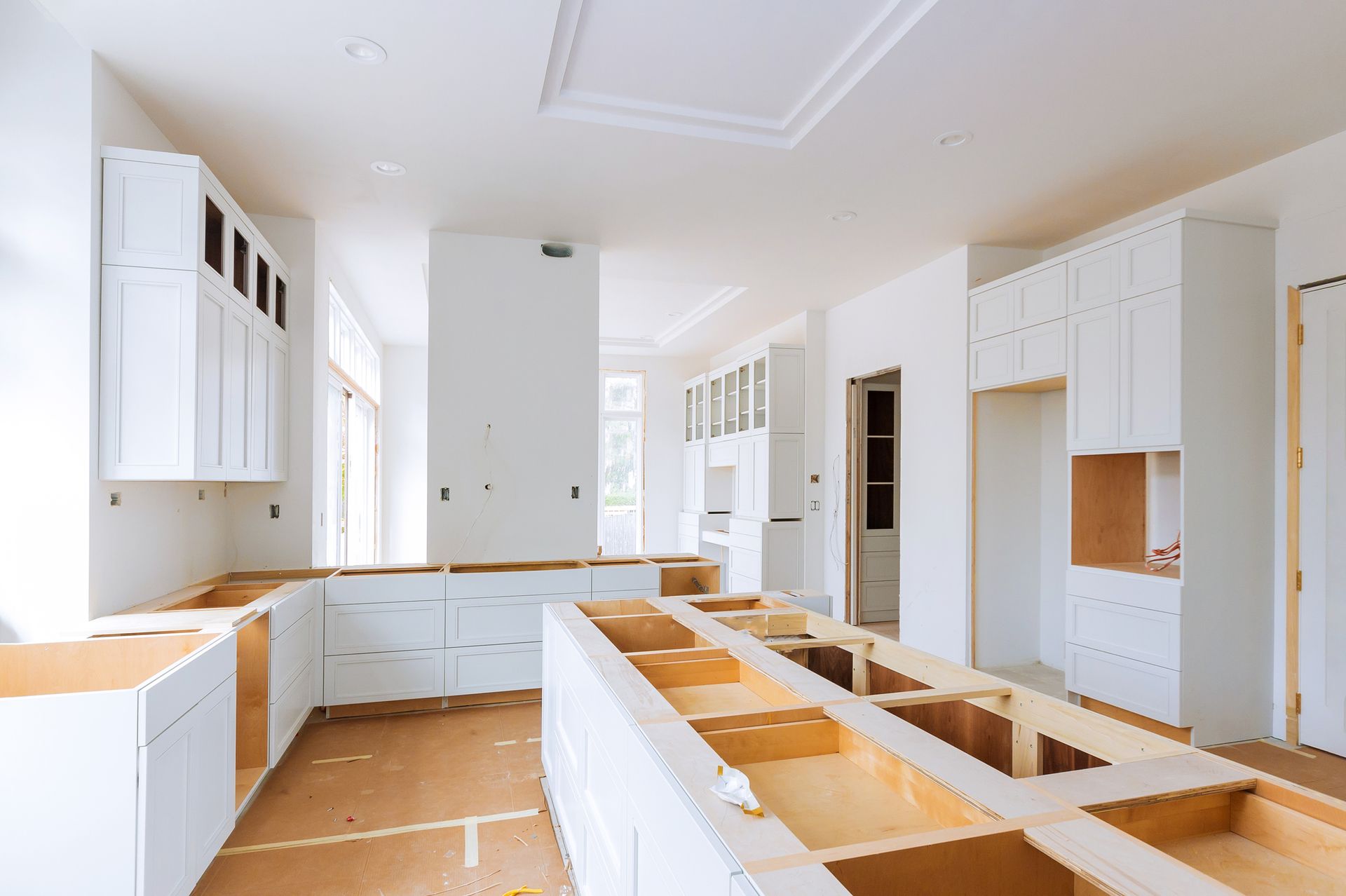 A kitchen remodel project with Advanced Builders.