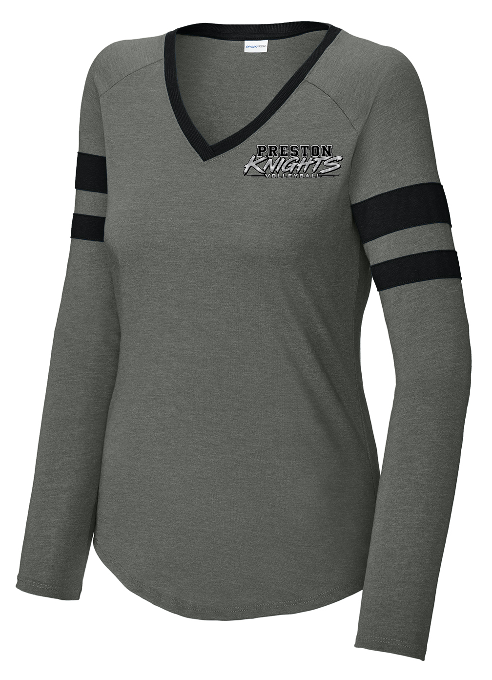 Preston High Volleyball Women's Halftime Long Sleeve V-neck LST6043