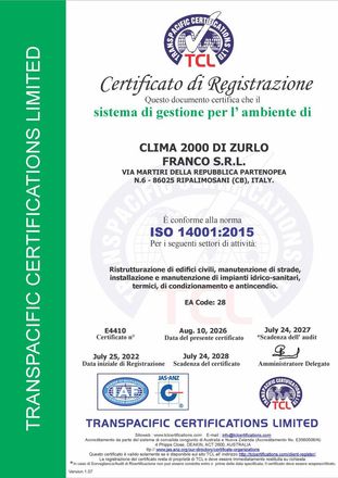 Certificazione ISO 14001:2015