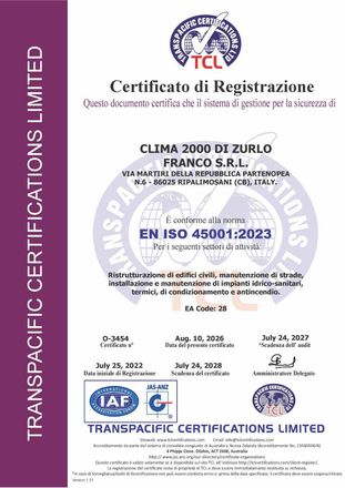 Certificazione ISO 45001:2018