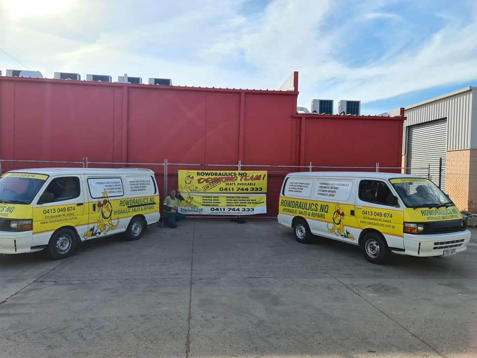 Two Company Vehicles — Rowdraulics NQ Pty Ltd in Mount Louisa, QLD