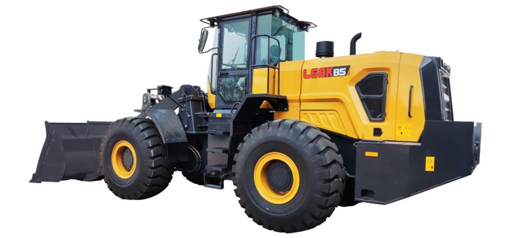 A Yellow and Black Wheel Loader on a White Background — Rowdraulics NQ Pty Ltd in Mount Louisa, QLD