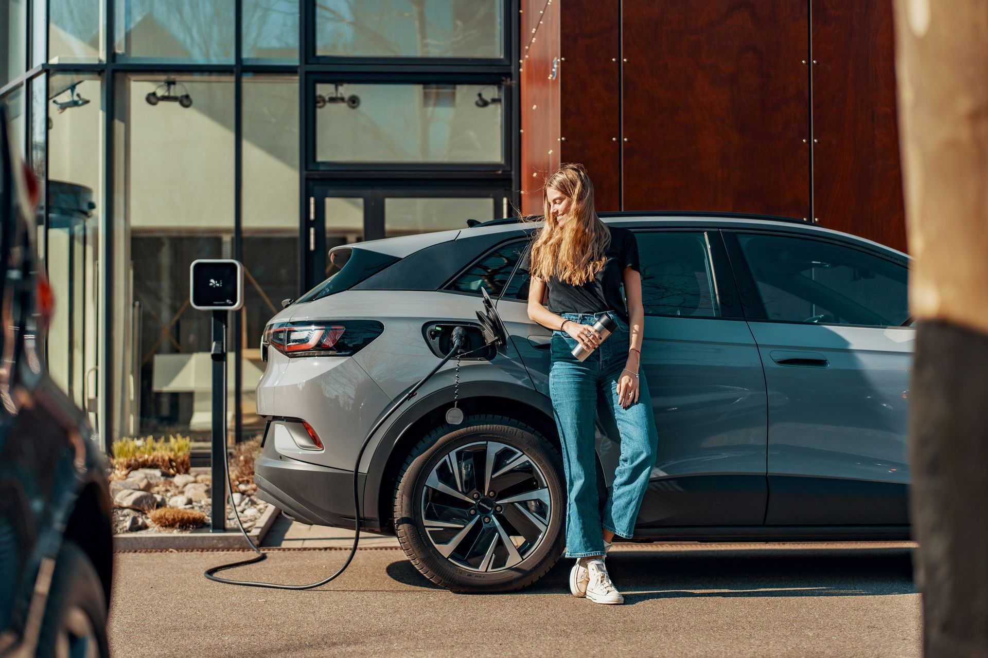Workplace EV charging stations installed by MyEVExperts at corporate office