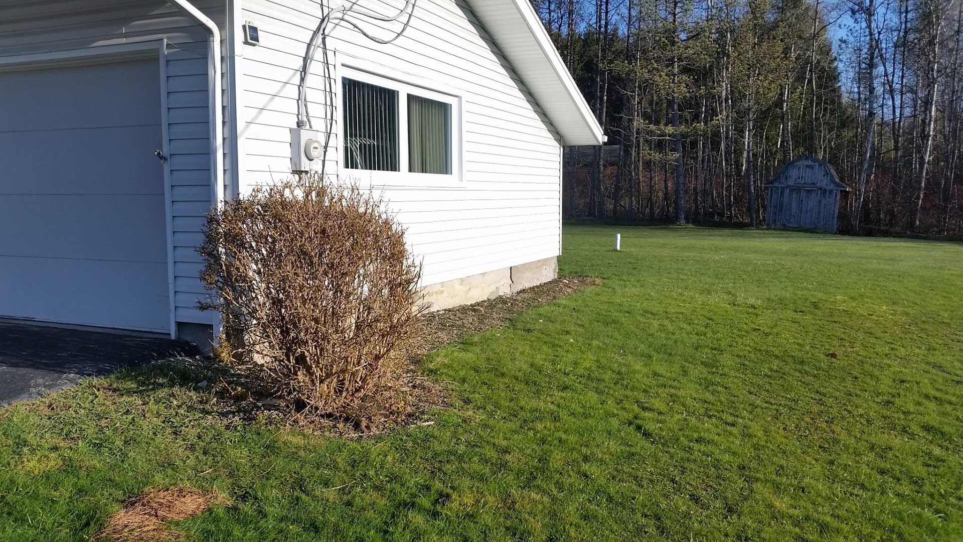 side of house without landscaping