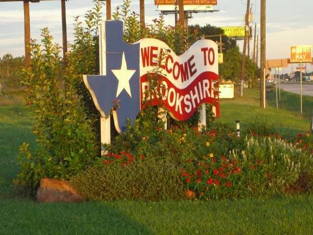 The Brookshire, Texas, welcome sign