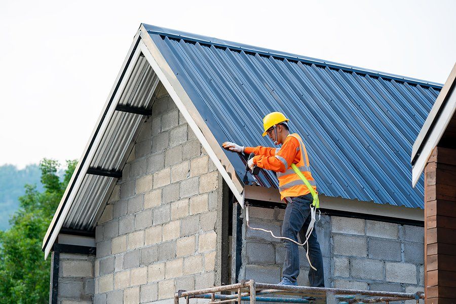 newly installed metal roof
