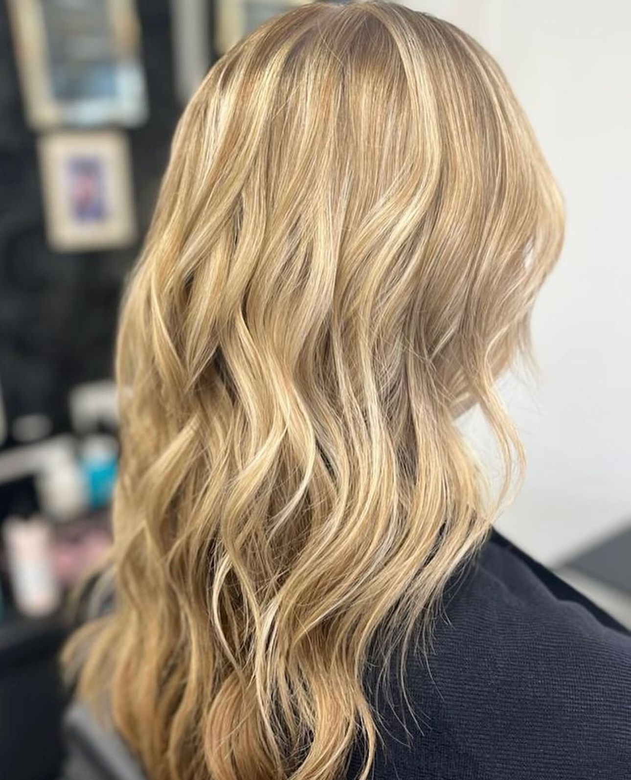 A woman with balayage at panache hair and beauty salon in toddington