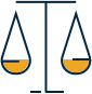A scale with two drops of liquid on it.