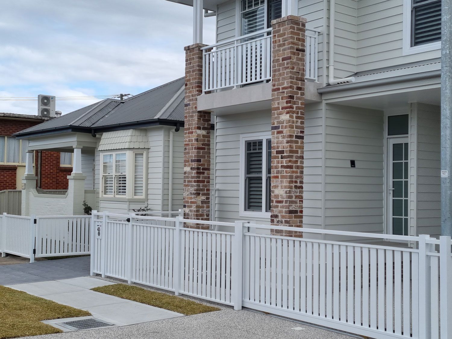 Slat Fencing In Newcastle Around A House