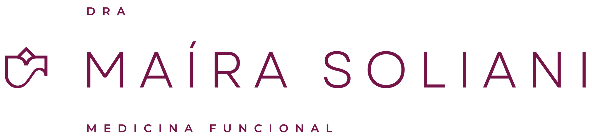 Um logotipo de maira soliani é mostrado em um fundo branco.