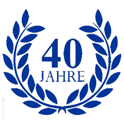 Lorbeerkranz mit dem Text 40 Jahre
