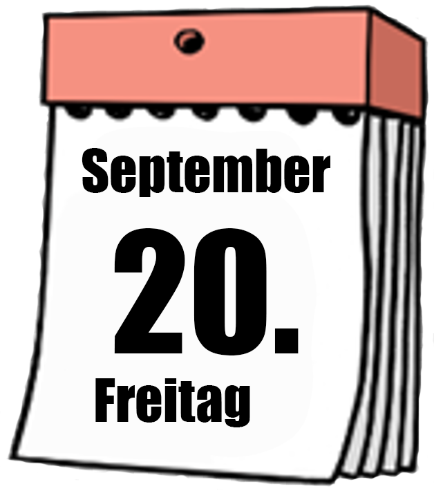 Abreißkalender mit vorn das Blatt 20. September 2024, Freitag