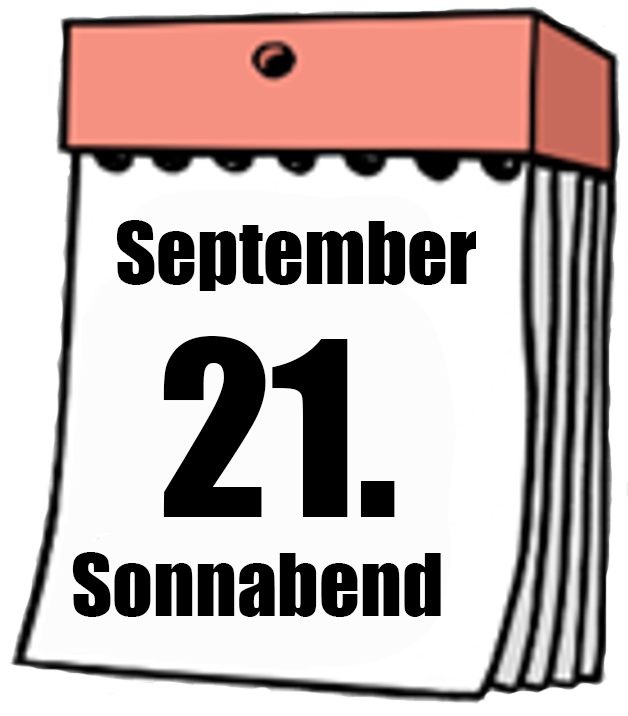 Abreißkalender mit vorn das Blatt 21. September 2024, Sonnabend