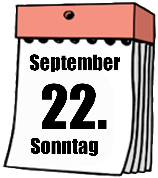 Abreißkalender mit vorn das Blatt 22. September 2024, Sonntag