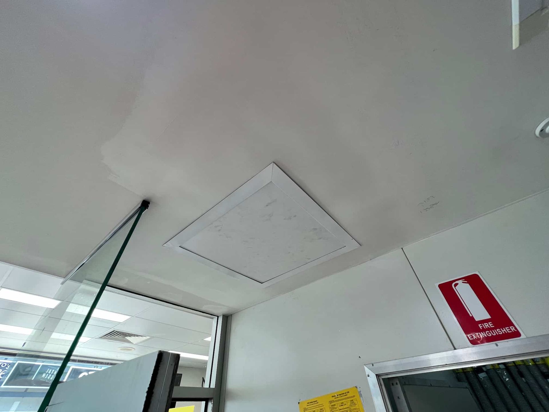 Looking Up at the Ceiling of a Building With a Fire Escape — Poljak Plasterers in Cranbrook, QLD