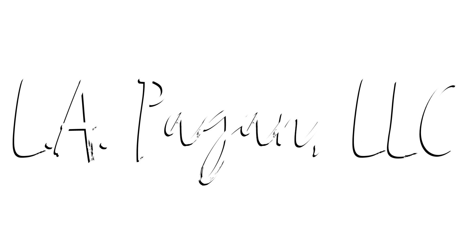 The word la is written in black and white on a white background.